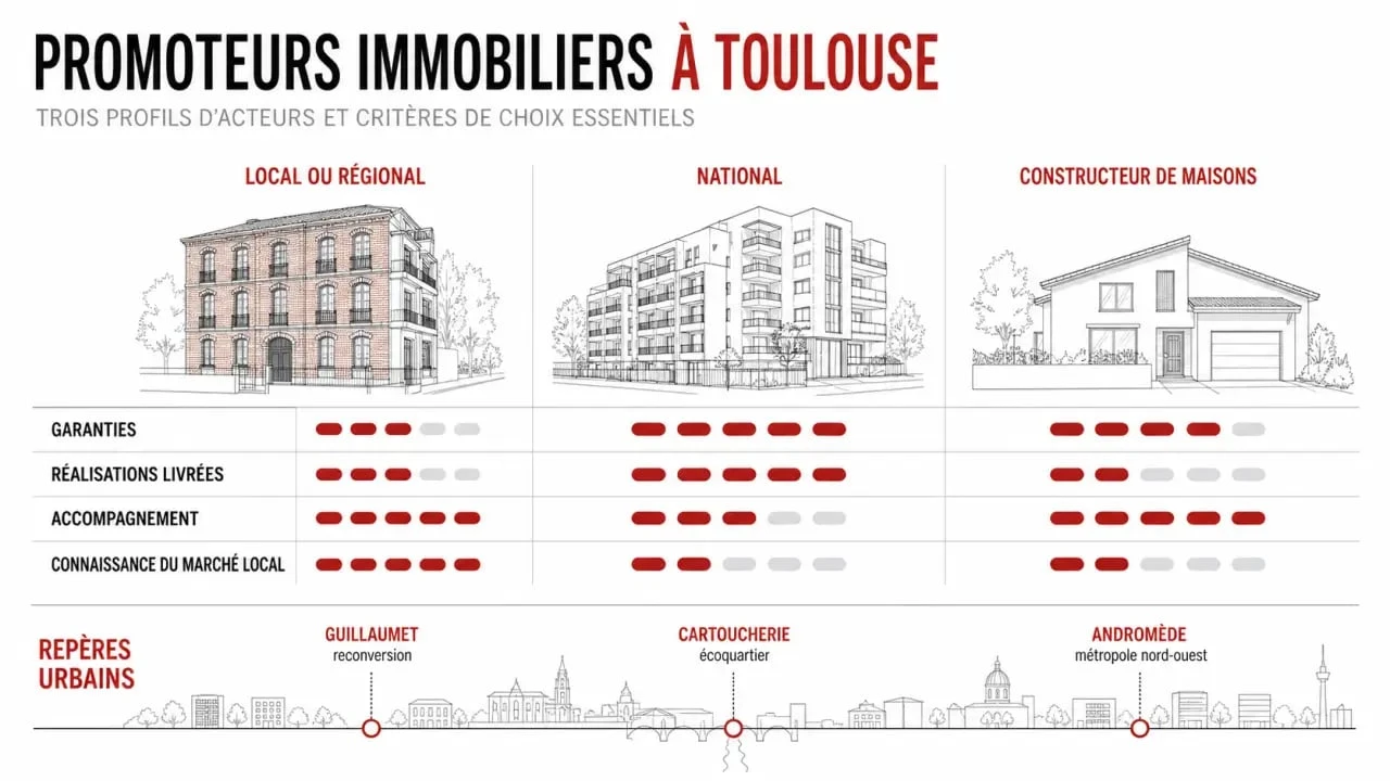 Promoteurs immobiliers toulouse : comparaison des acteurs locaux, nationaux et des quartiers clés