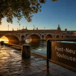 Toulouse Sehenswürdigkeiten : Pont-Neuf sur la Garonne au golden hour