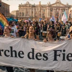 Marche des fiertés Toulouse : cortège au Capitole, drapeaux et pancartes