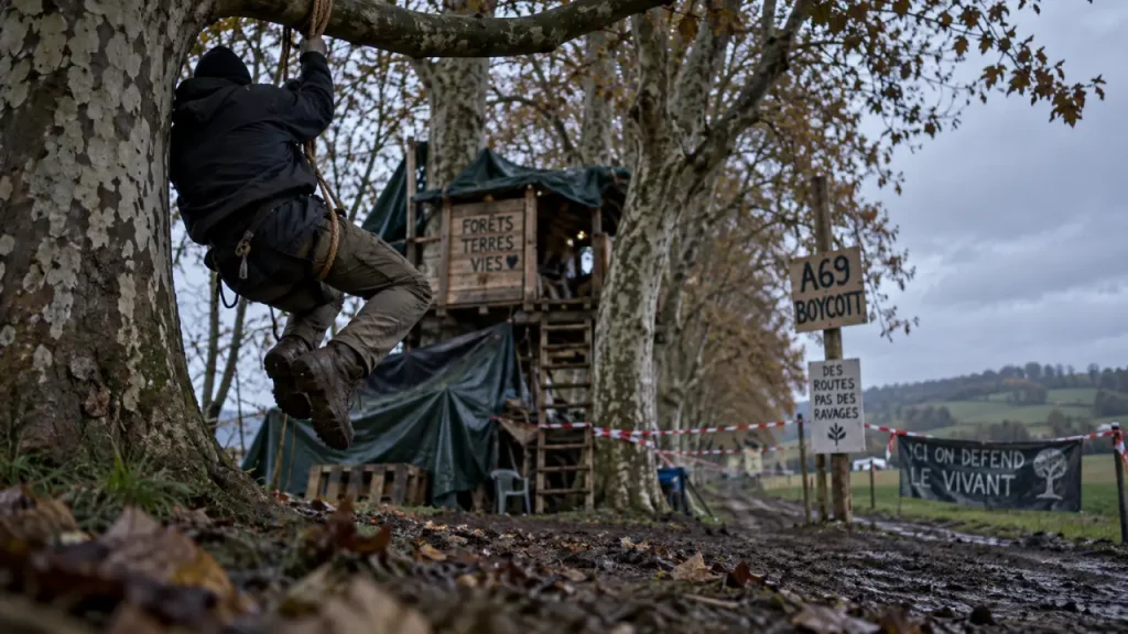 A69 Toulouse-Castres : des opposants mobilisés dans les arbres à Vendine