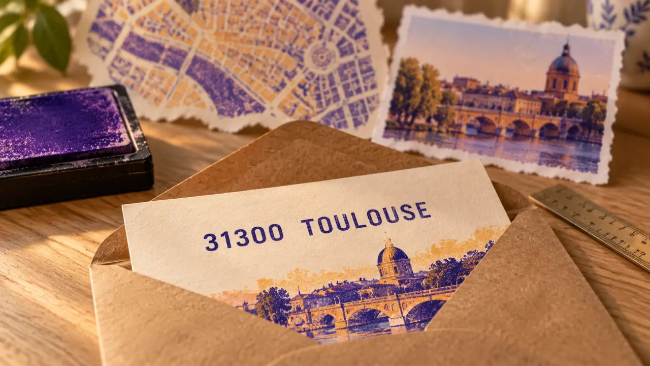 Code postal saint martin du touch 31300 TOULOUSE sur une enveloppe