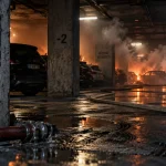 Toulouse : plusieurs véhicules brûlent dans un parking avenue de Fronton