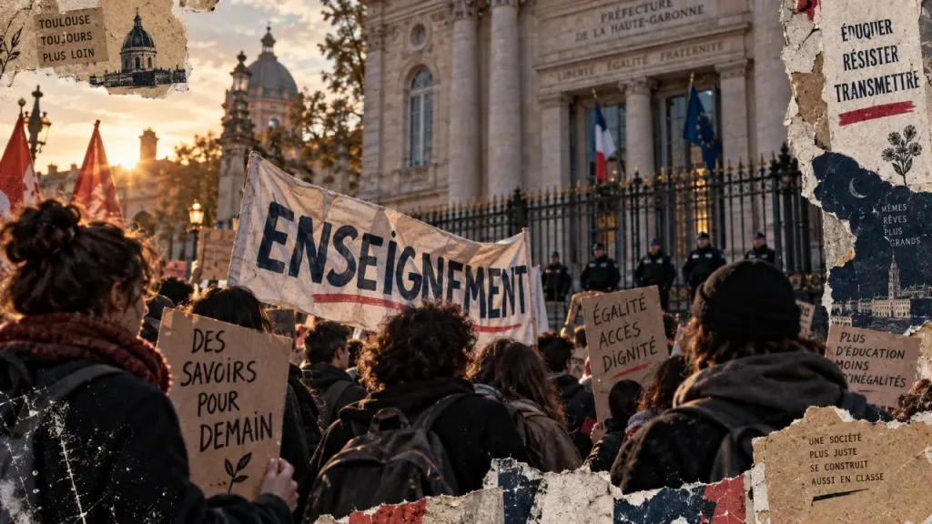 À Toulouse, des milliers de personnes mobilisées devant le rectorat