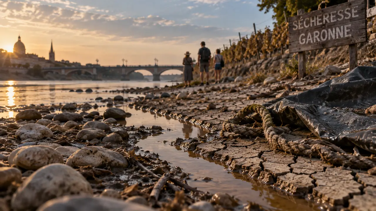 Sécheresse : la Garonne passe en crise entre les Pyrénées et Toulouse