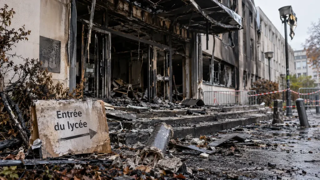 Toulouse : l’entrée neuve du lycée Roland-Garros ravagée par un incendie