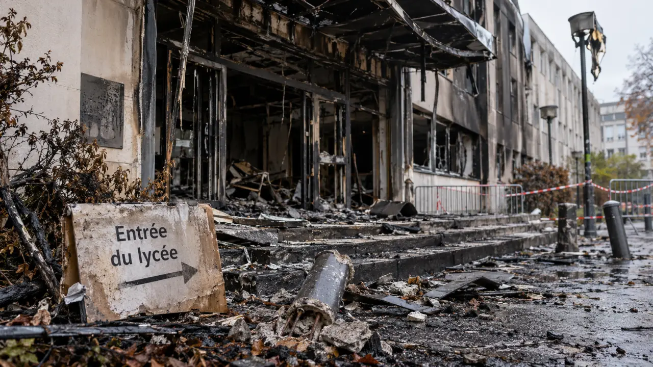 Toulouse : l’entrée neuve du lycée Roland-Garros ravagée par un incendie