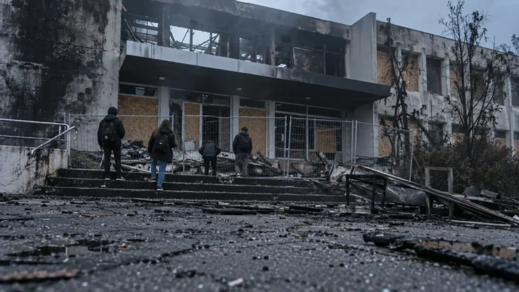 Toulouse : l’entrée du lycée Roland-Garros incendiée, lourds dégâts