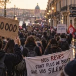 À Toulouse, plus de 10 000 personnes défilent avec les lycéens