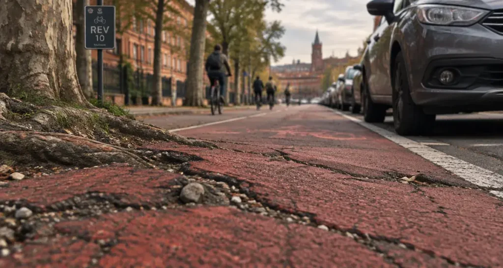 Toulouse : les cyclistes des allées Charles-de-Fitte face à des voies dégradées