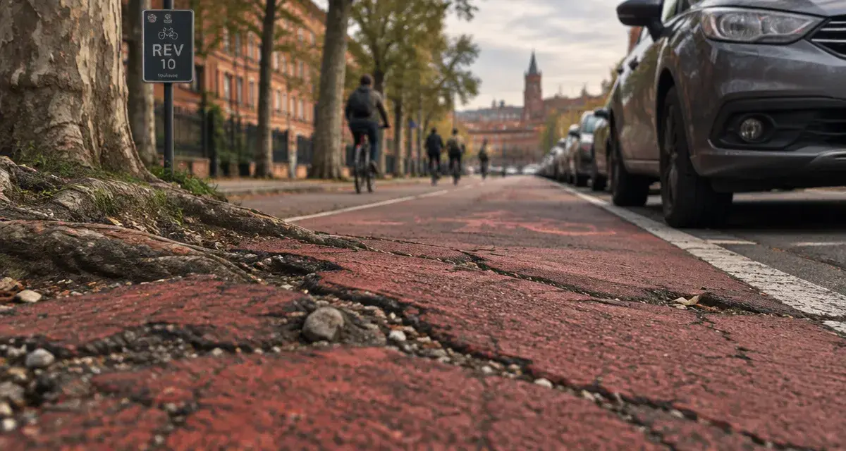Toulouse : les cyclistes des allées Charles-de-Fitte face à des voies dégradées