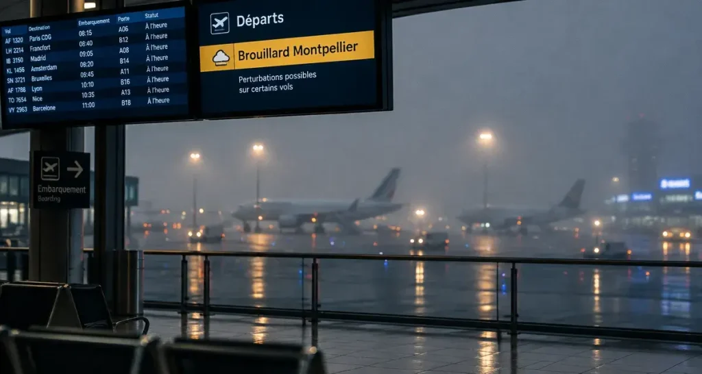 Brouillard à Montpellier : deux vols déroutés vers Toulouse-Blagnac